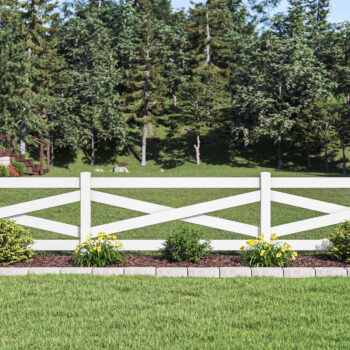 Barrette Crossbuck Ranch Rail Vinyl Fence