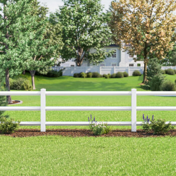 Barrette Diamond Post and Rail Vinyl Fence