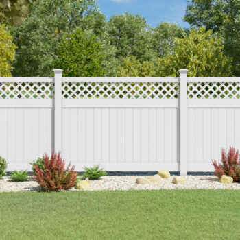 Barrette Lattice Top Vinyl Fence