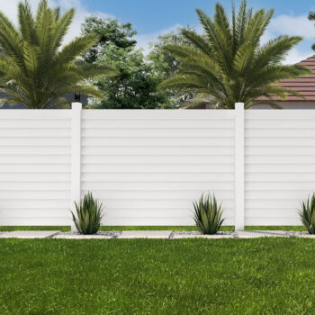 Barrette Louvered Privacy Vinyl Fence