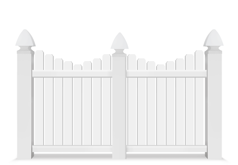Vinyl Scalloped Picket Fence in Naples Florida