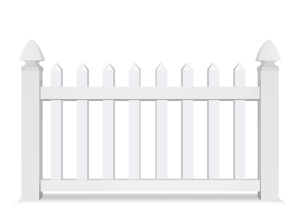 Vinyl Straight Picket Fence in Naples Florida